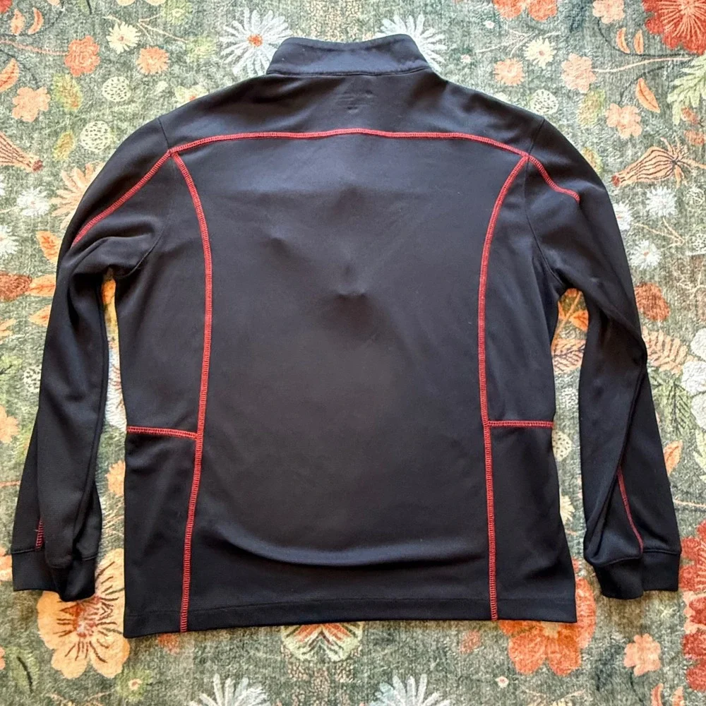 Columbia‎ Golf Mens OSU Cowboys Quarter Zip Pullover Black Orange Omni-Wick M
